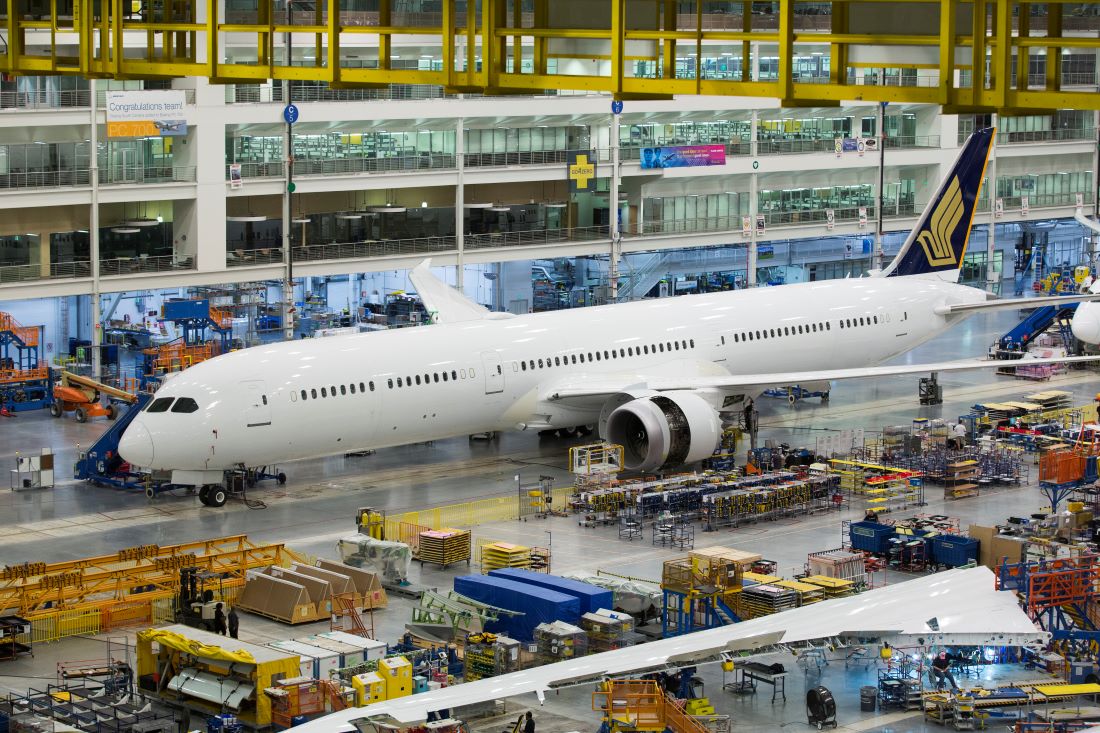 Boeing production line