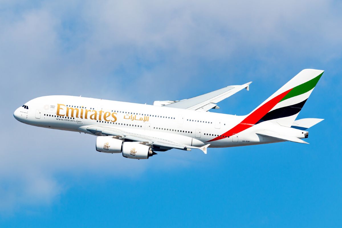 Emirates A380 airplane