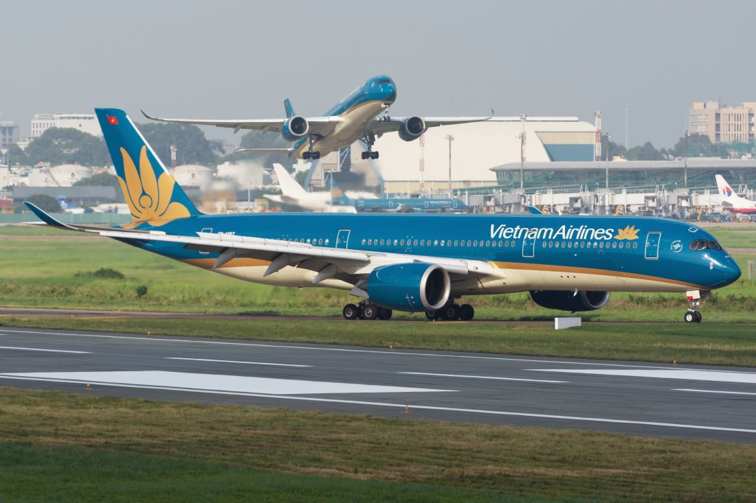 Vietnam Airlines plane on runway