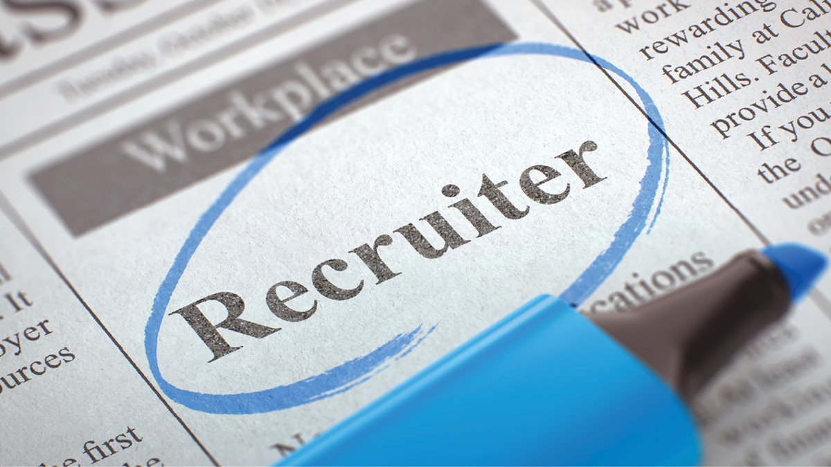 Search for recruiter in newspaper