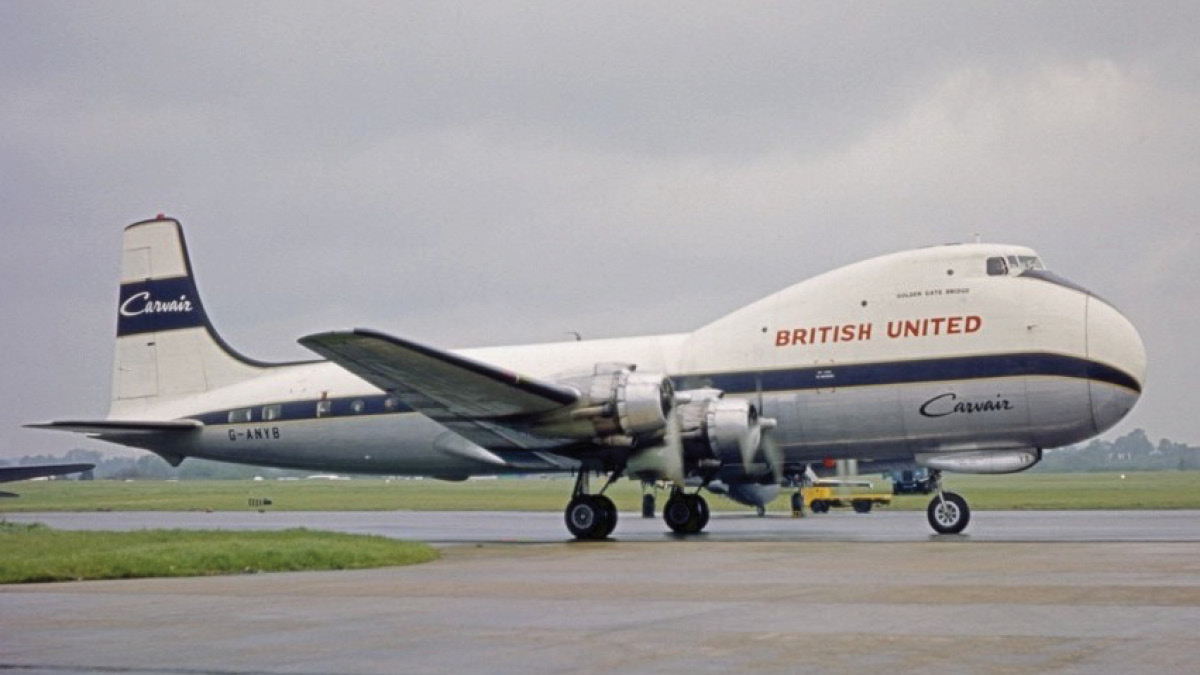 British United ALT-98 Carvair on runway