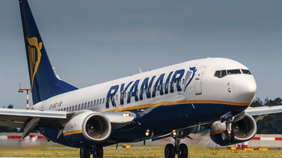 Ryanair plane on runway