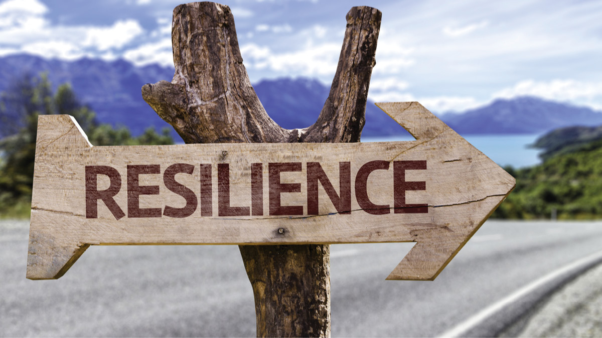 Resilience written on wooden sign