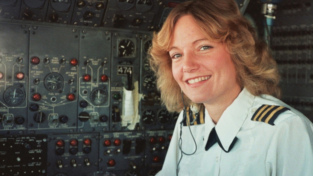 Pilot Kathy McCullough in the 1980s