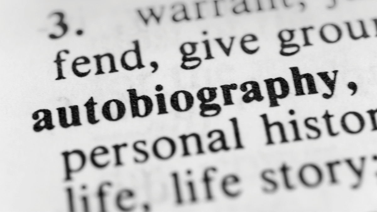 "Autobiogrpahy" newspaper text