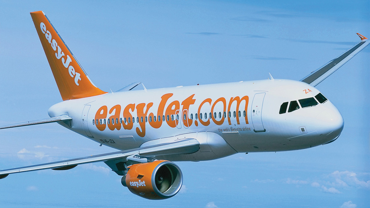 Easy Jet Airplane flying